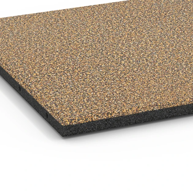 Detailaufnahme der Randausprägung von WARCO-Produkt 6421, Faldsikringsflise – 90 cm, Format 50 x 50 x 3 cm | 0,25 m², Farbe Rattan.