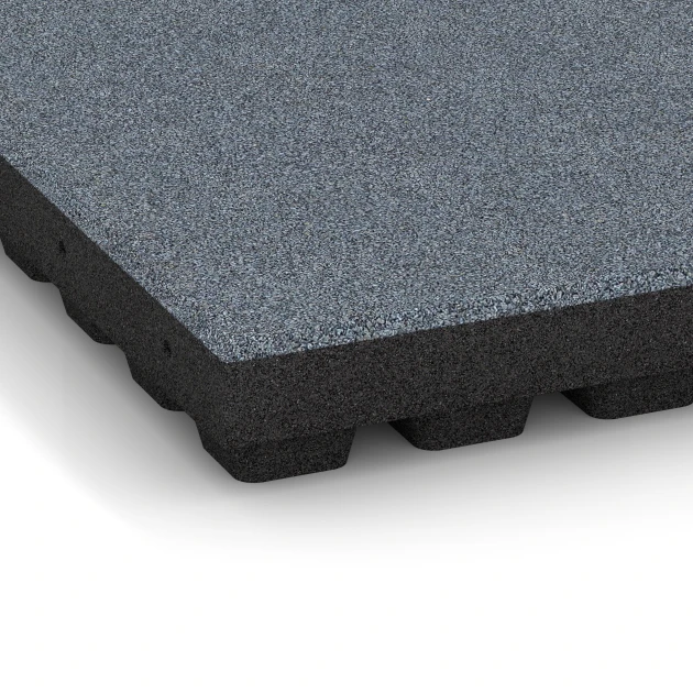 Detailaufnahme der Randausprägung von WARCO-Produkt 6142, Faldsikringsflise – 205 cm, Format 50 x 50 x 7 cm, Farbe Grafitgrå.