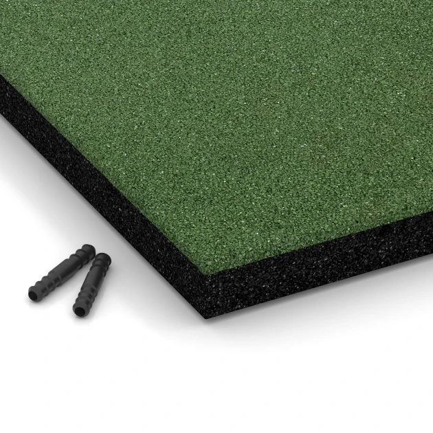 Detailaufnahme der Randausprägung von WARCO-Produkt 6261, Faldsikringsflise – 150 cm, Format 50 x 50 x 4,5 cm, Farbe Græsgrøn.