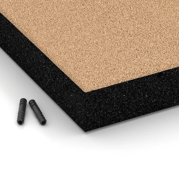 Detailaufnahme der Randausprägung von WARCO-Produkt 6234, Faldsikringsfliser, Format 50 x 50 x 8 cm, Farbe Sandbeige.