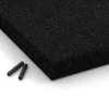 Detailaufnahme der Randausprägung von WARCO-Produkt 6265, Faldsikringsflise – 180 cm, Format 50 x 50 x 6 cm, Farbe Antracit.
