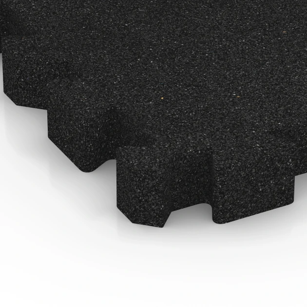 Detailaufnahme der Randausprägung von WARCO-Produkt 6309, Faldsikringsflise med puslesamling, Format 50 x 50 x 6 cm | 0,25 m², Farbe Antracit.