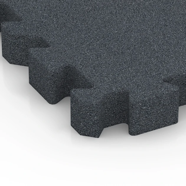 Detailaufnahme der Randausprägung von WARCO-Produkt 6408, Faldsikringsflise – 220 cm, Format 50 x 50 x 6 cm | 0,25 m², Farbe Skifergrå.