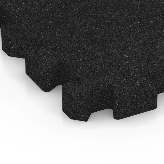 Detailaufnahme der Randausprägung von WARCO-Produkt 6401, Faldsikringsflise – 190 cm, Format 50 x 50 x 5 cm | 0,25 m², Farbe Antracit.