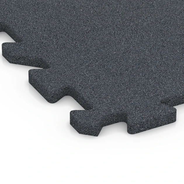 Detailaufnahme der Randausprägung von WARCO-Produkt 6986, Fitnessgulv, Format 50 x 50 x 2 cm | 0,25 m², Farbe Skifergrå.