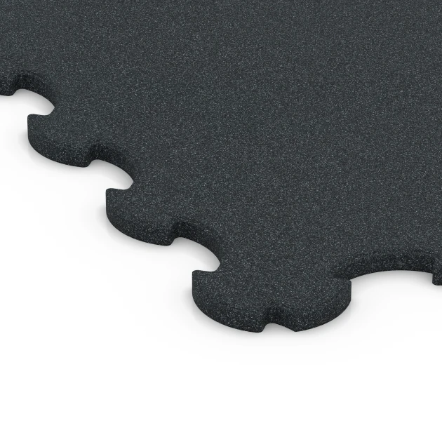 Detailaufnahme der Randausprägung von WARCO-Produkt 6377, Fitness Beskyttelsesmåtte, Format 102,5 x 102,5 x 2 cm | 1,05 m², Farbe Antracit.