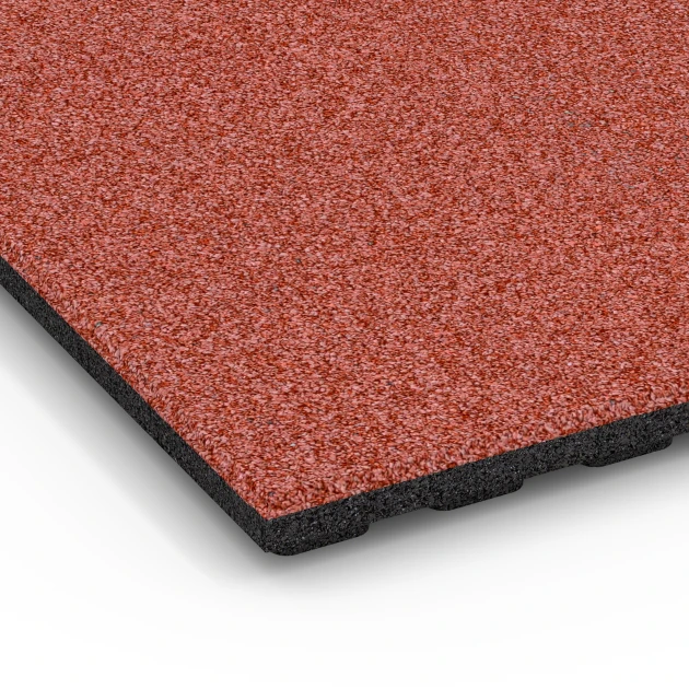 Detailaufnahme der Randausprägung von WARCO-Produkt 6386, Staldmåtte Komfort, Format 100 x 50 x 4 cm | 0,50 m², Farbe Murstensrød.