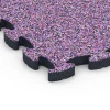 Detailaufnahme der Randausprägung von WARCO-Produkt 6882, Fitnessgulv Max System, Format 44,6 x 44,6 × 2,8 cm, Farbe Lavendel.