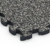 Detailaufnahme der Randausprägung von WARCO-Produkt 6814, Stentæppe klikflise, Format 28,9 x 28,9 x 1,8 cm, Farbe Mørkegrå granit.