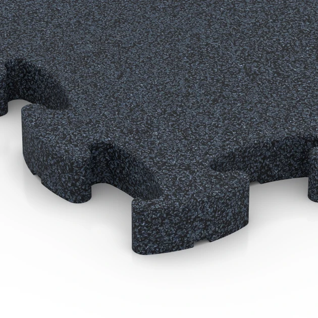 Detailaufnahme der Randausprägung von WARCO-Produkt 6961, Fitness Premium træningsgulv, Format 45,9 x 45,9 x 2,8 cm, Farbe Antracit.