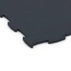 Detailaufnahme der Randausprägung von WARCO-Produkt 6968, Fitness Premium studiegulv, Format 99 x 99 x 1,8 cm, Farbe Antracit.