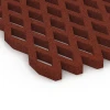 Detailaufnahme der Randausprägung von WARCO-Produkt 7010, Faldsikringsgræsrist, Format 100 x 100 x 4 cm, Farbe Murstenrød.