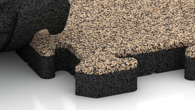 Puslespilsforbindelse med let afrundet fase