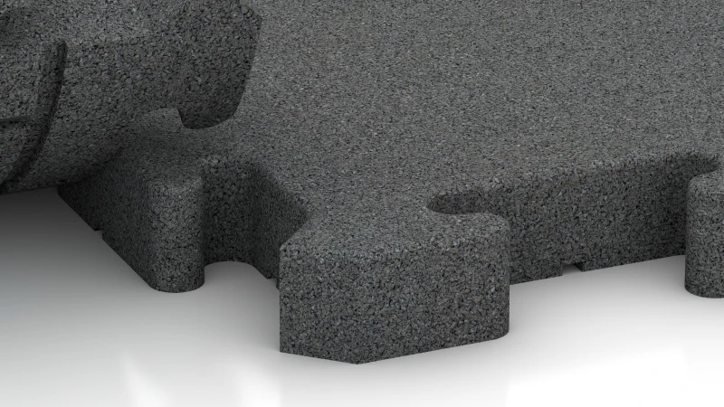 Puslespilsforbindelse med let afrundet fase