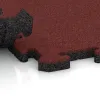 Großaufnahme vom Verbindungssystem von WARCO-Boden 5297 - Poolflise im Farbdesign Korallerød. Abmessungen 500 x 500 x 30 mm.