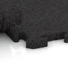 Großaufnahme vom Verbindungssystem von WARCO-Boden 3330 - Fitness Beskyttelsesmåtte HD im Farbdesign Anthracite. Abmessungen 1000 x 1000 x 30 mm.