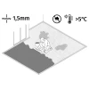 Großaufnahme vom Verbindungssystem von WARCO-Boden 0029 - ALLESDICHT – Tagtæt im Farbdesign Rødbrun. Abmessungen 11 kg | 3,3 m².