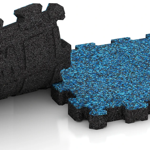 Großaufnahme vom Verbindungssystem von WARCO-Boden 5419 - Poolflise fugfri im Farbdesign Atlantisk. Abmessungen 30,6 x 30,6 x 3 cm | 0,094 m².