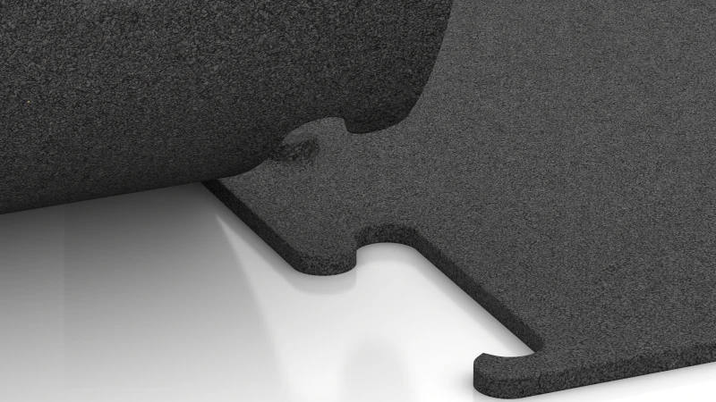 Udskåret puslespilsforbindelse uden fase