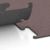 Großaufnahme vom Verbindungssystem von WARCO-Boden 6145 - Fitness Performance Elite Træningsgulv im Farbdesign Mineralrød. Abmessungen 100 x 100 x 1 cm | 1,00 m².