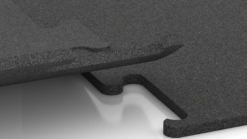 Udskåret puslespilsforbindelse uden fase