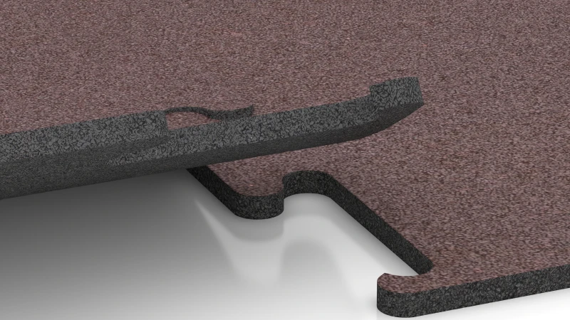 Udskåret puslespilsforbindelse uden fase