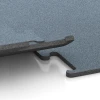 Großaufnahme vom Verbindungssystem von WARCO-Boden 6166 - Fitness Performance Elite Træningsgulv im Farbdesign Ældet sølv. Abmessungen 50 x 50 x 1,5 cm | 0,25 m².