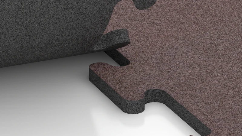 Udskåret puslespilsforbindelse uden fase