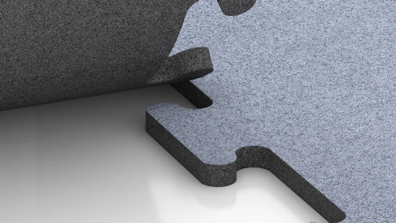 Udskåret puslespilsforbindelse uden fase