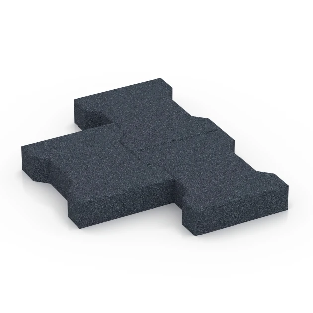 Großaufnahme vom Verbindungssystem von WARCO-Boden 7071 - Belægningssten im Farbdesign Skifergrå. Abmessungen 20 x 16,5 x 4,5 cm | 0,0278 m².
