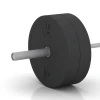 Großaufnahme vom Verbindungssystem von WARCO-Boden 6089 - Bumper Plate Slim im Farbdesign Antracit. Abmessungen 20 kg | ø 45,4 x 8,61 cm.