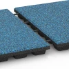 Großaufnahme vom Verbindungssystem von WARCO-Boden 6438 - Faldsikringsflise – 160 cm im Farbdesign Atlantisk. Abmessungen 50 x 50 x 4,8 cm.