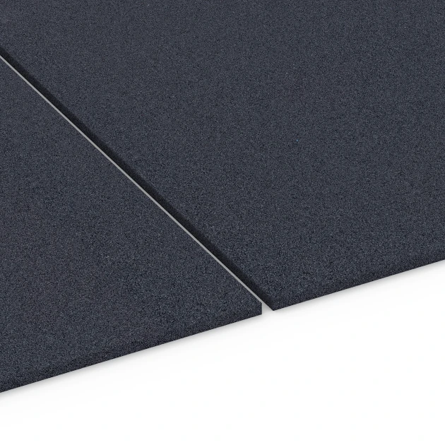 Großaufnahme vom Verbindungssystem von WARCO-Boden 6175 - Fitness Performance Elite Træningsgulv im Farbdesign Antracit. Abmessungen 100 × 100 × 1,5 cm.