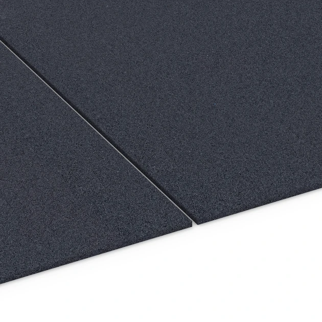 Großaufnahme vom Verbindungssystem von WARCO-Boden 6177 - Fitness Performance Elite Træningsgulv im Farbdesign Antracit. Abmessungen 100 × 100 × 1 cm.