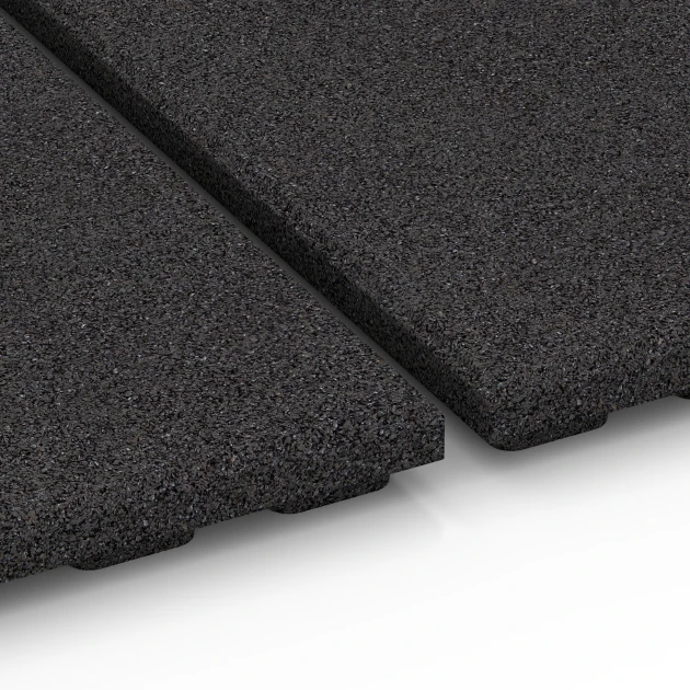 Großaufnahme vom Verbindungssystem von WARCO-Boden 6385 - Staldmåtte Komfort im Farbdesign Antracit. Abmessungen 100 x 50 x 4 cm | 0,50 m².
