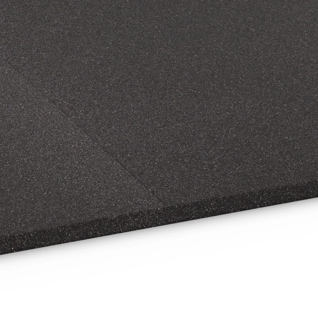Großaufnahme vom Verbindungssystem von WARCO-Boden 6481 - Underlagsplade Kl. 3 im Farbdesign Antracit. Abmessungen 52 x 52 x 1,8 cm.
