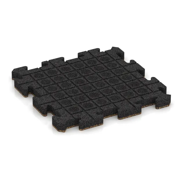 Aufsicht auf die Unterseite, also die Bodenseite von WARCO-Formteil 2931 - Poolflise im Format 500 x 500 x 40 mm.