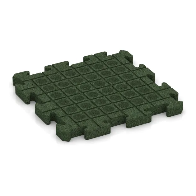 Aufsicht auf die Unterseite, also die Bodenseite von WARCO-Formteil 4037 - Hundesportgulv HD im Format 500 x 500 x 40 mm.