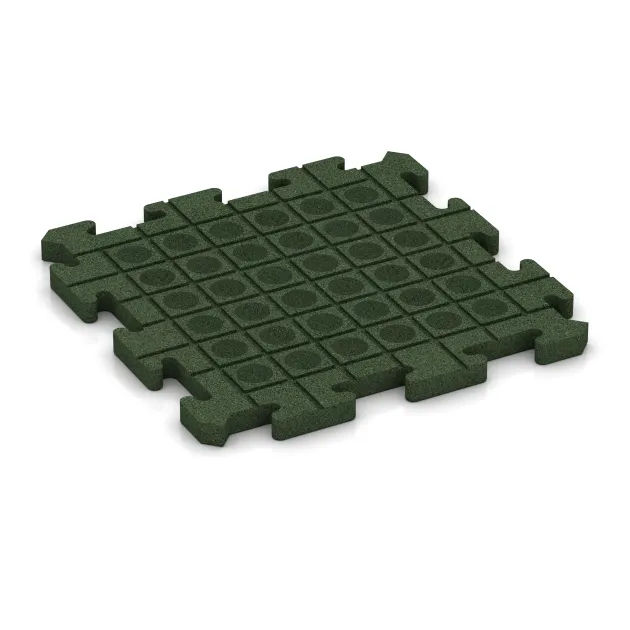 Aufsicht auf die Unterseite, also die Bodenseite von WARCO-Formteil 2805 - Hundesportgulv HD im Format 500 x 500 x 30 mm.