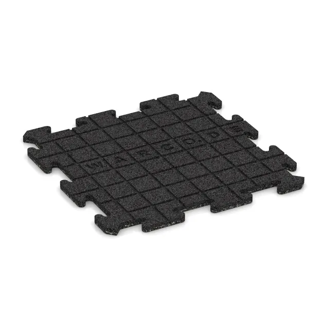 Aufsicht auf die Unterseite, also die Bodenseite von WARCO-Formteil 0051 - Gulvflise 1,8 cm im Format 500 x 500 x 18 mm.