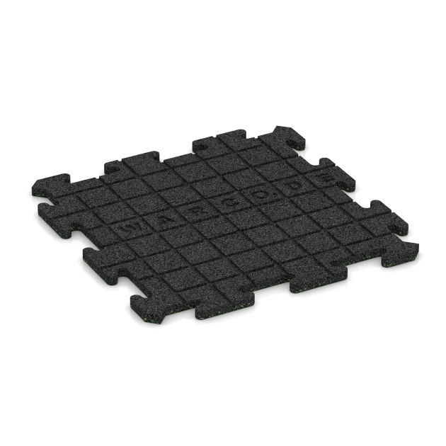 Aufsicht auf die Unterseite, also die Bodenseite von WARCO-Formteil 0050 - Gulvflise 1,8 cm im Format 50 x 50 x 1,8 cm | 0,25 m².