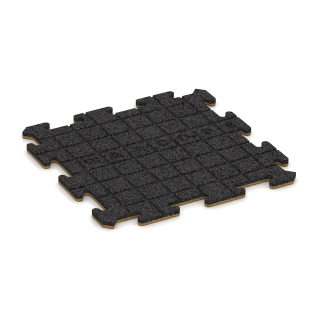 Aufsicht auf die Unterseite, also die Bodenseite von WARCO-Formteil 6206 - Gulvflise 1,8 cm im Format 500 x 500 x 18 mm.