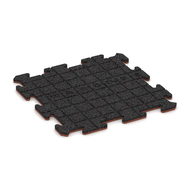 Aufsicht auf die Unterseite, also die Bodenseite von WARCO-Formteil 6218 - Sportsplade 1,8 cm im Format 500 x 500 x 18 mm.