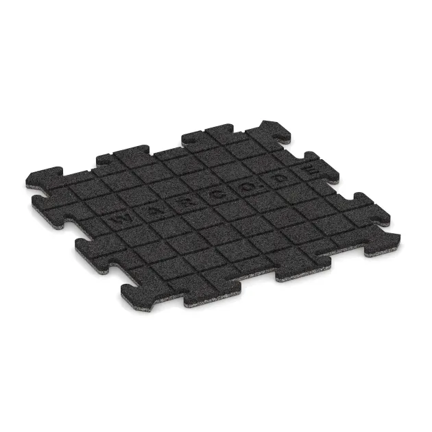 Aufsicht auf die Unterseite, also die Bodenseite von WARCO-Formteil 4585 - Sportsplade 1,8 cm im Format 500 x 500 x 18 mm.