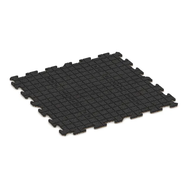 Aufsicht auf die Unterseite, also die Bodenseite von WARCO-Formteil 4237 - Sportsplade 1,8 cm im Format 1000 x 1000 x 18 mm.