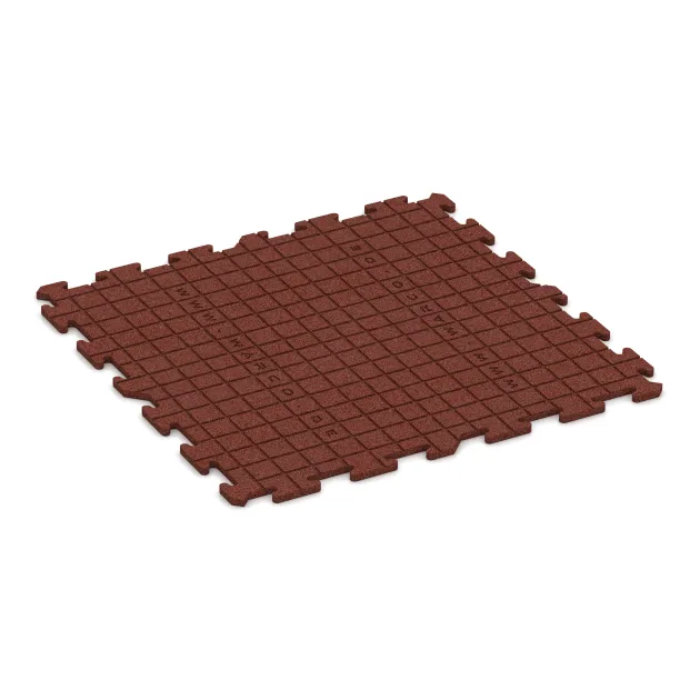 Aufsicht auf die Unterseite, also die Bodenseite von WARCO-Formteil 3960 - Hundesportgulv HD im Format 1000 x 1000 x 18 mm.