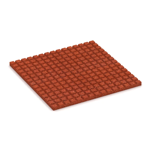 Aufsicht auf die Unterseite, also die Bodenseite von WARCO-Formteil 3641 - Staldmåtte HD im Format 100 x 100 x 4 cm.