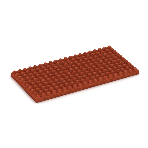 Aufsicht auf die Unterseite, also die Bodenseite von WARCO-Formteil 3644 - Luksus staldmåtte im Format 100 × 50 × 5,5 cm.