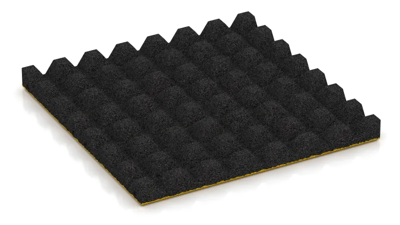 Struktur af 28 mm høje afkortede pyramider