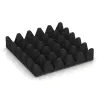 Aufsicht auf die Unterseite, also die Bodenseite von WARCO-Formteil 5644 - Faldunderlag – gummiflise 10 cm - EN 1177 ≤ 300 cm im Format 500 x 500 x 100 mm.